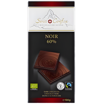 Swiss Confisa - Bio Noir 60 % Dunkle Schokolade 100g